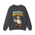 funny gym Sweatshirt Working On My Quackceps Sweatshirt, Funny Graphic Sweatshirt,