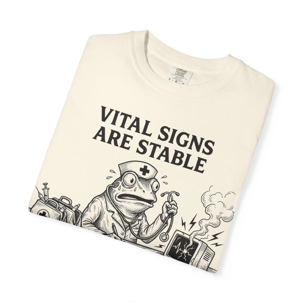Vital Signs Are Stable I Am Not Shirt, Funny Nurse Frog Tee, Burnt Out RN Shirt, Night Shift Gift