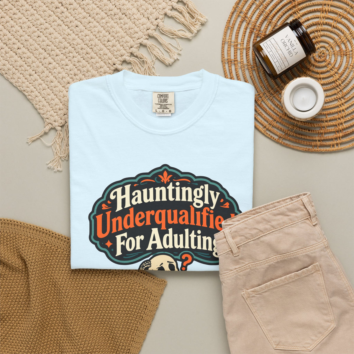 Hauntingly Underqualified For Adulting Halloween Shirt, Funny Skeleton Tee