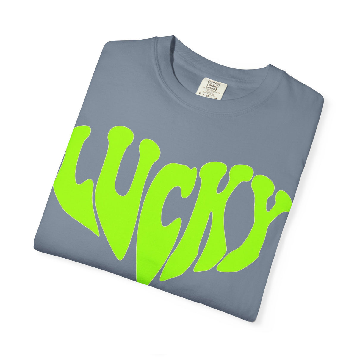 Lucky Melting Letters Shirt, Neon Green Trippy Tee, Psychedelic St Patricks Shirt, Festival Gift
