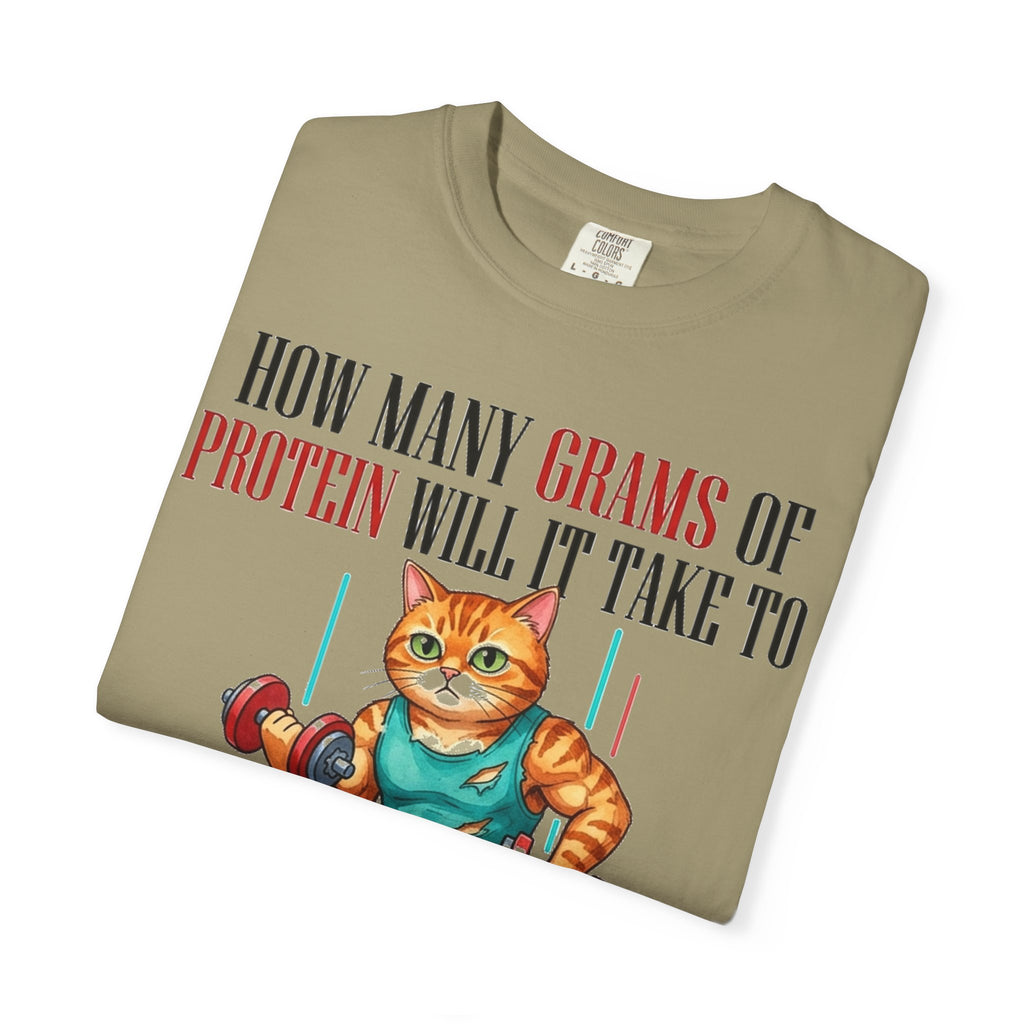How Many Grams Of Protein Restore The Light In My Eyes Wide Shirt, Buff Gym Cat Tee, Funny Lifting Shirt, Gym Gift