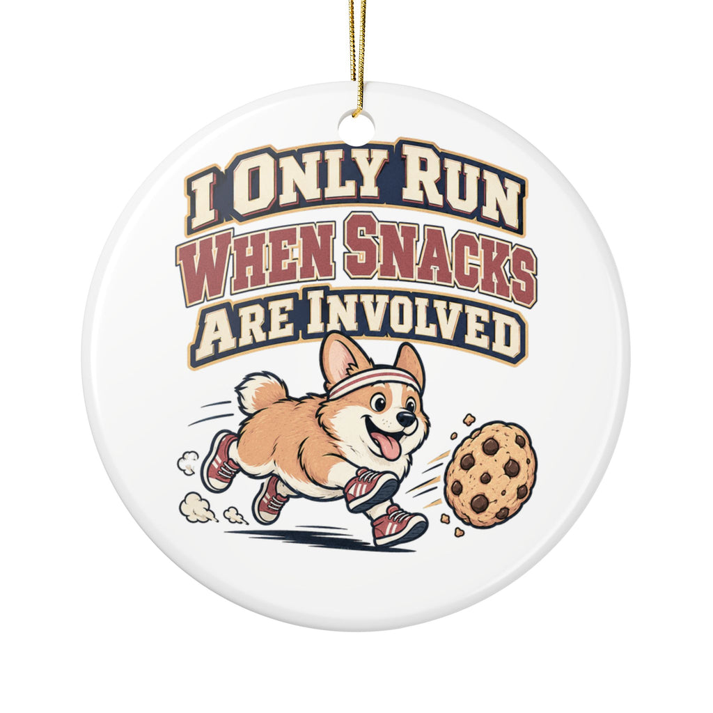 I Only Run When Snacks Are Involved Ornament, Funny Gym Lover Gift for Him Her, Workout Christmas Gift, Christmas Ornament 2026