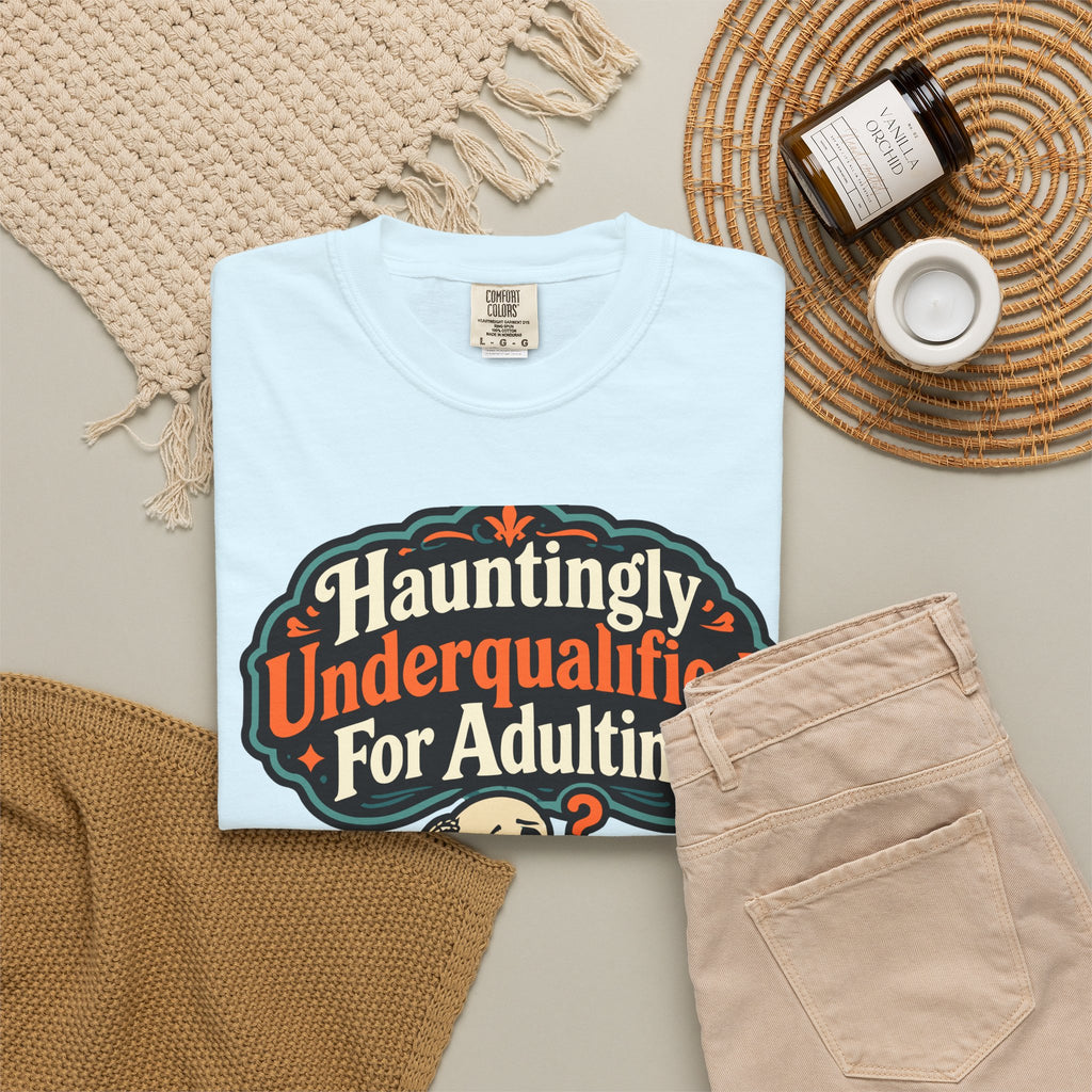 Hauntingly Underqualified For Adulting Halloween Shirt, Funny Skeleton Tee