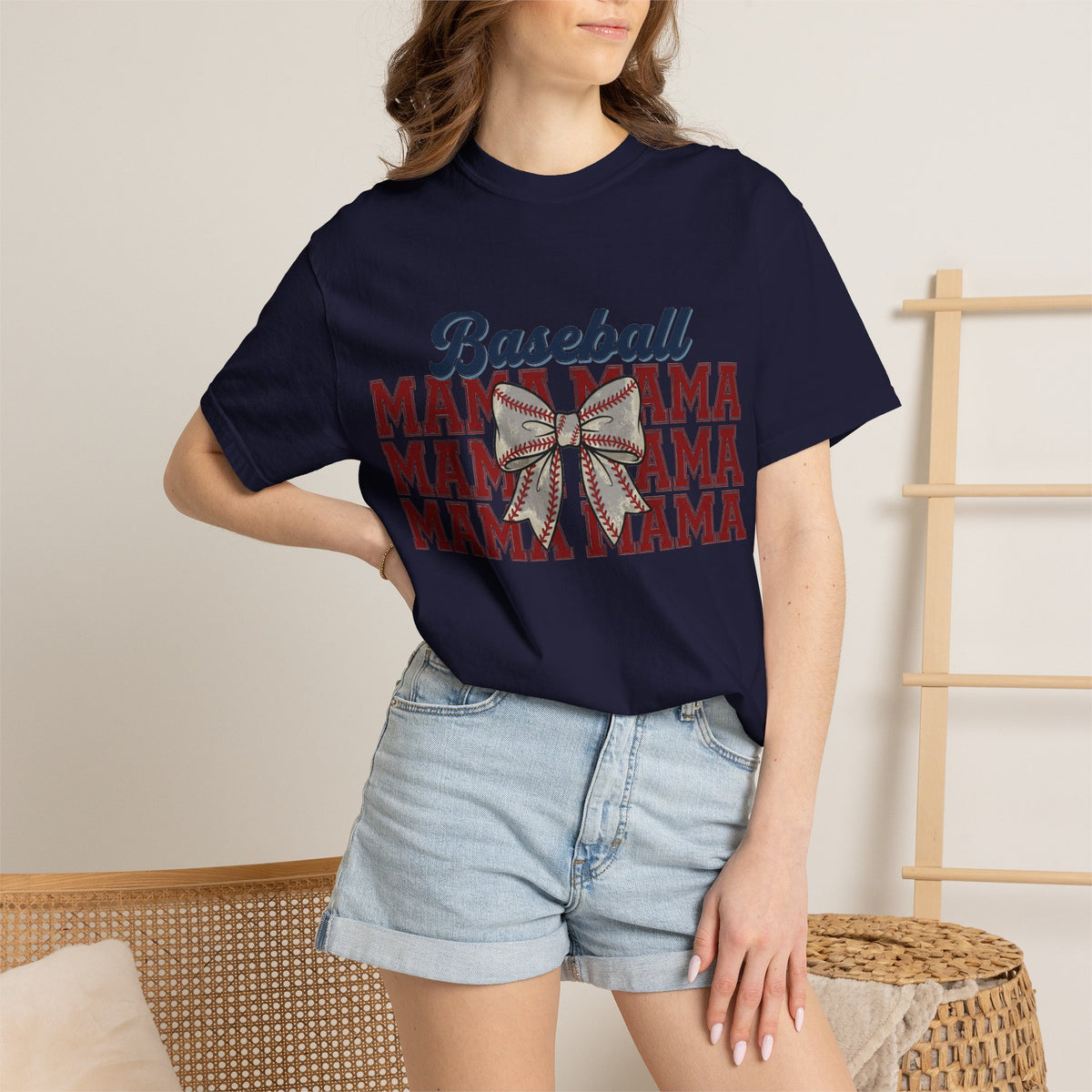 Baseball Mama Three Row Shirt, Varsity Repeat Mama Tee, Baseball Bow Mom Shirt, Little League Gift