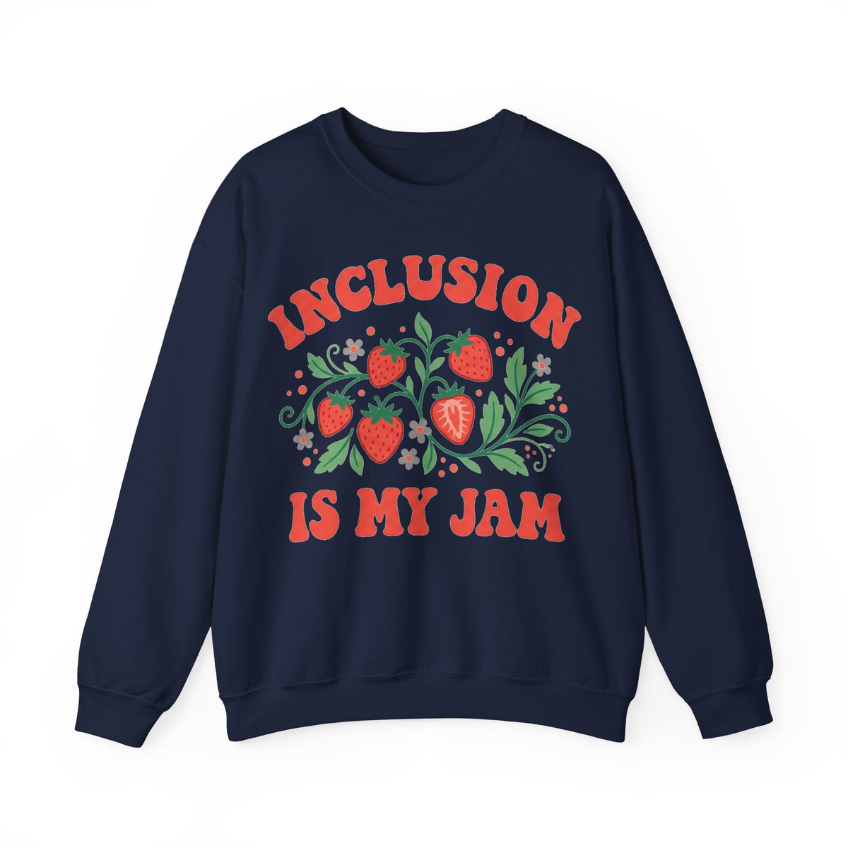 Inclusion Is My Jam Sweatshirt, Retro Strawberry SPED Teacher Sweatshirt, Special Education Gift, Inclusive Classroom Sweatshirt, Para Educa