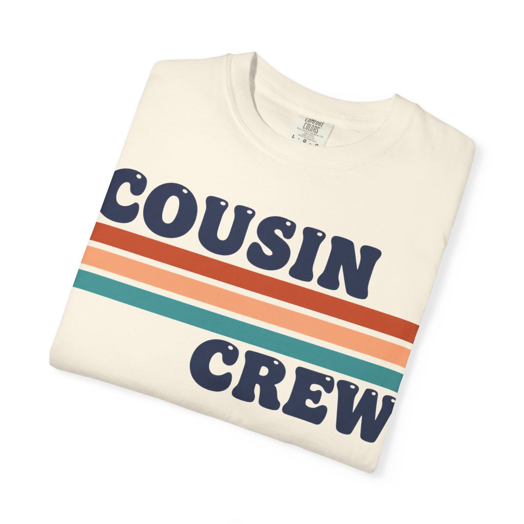 Cousin Crew Stacked Stripe Shirt, Vintage Stripe Family Tee, Matching Cousin Shirt, Reunion Gift