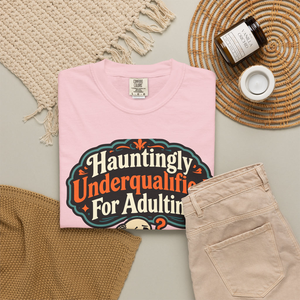 Hauntingly Underqualified For Adulting Halloween Shirt, Funny Skeleton Tee