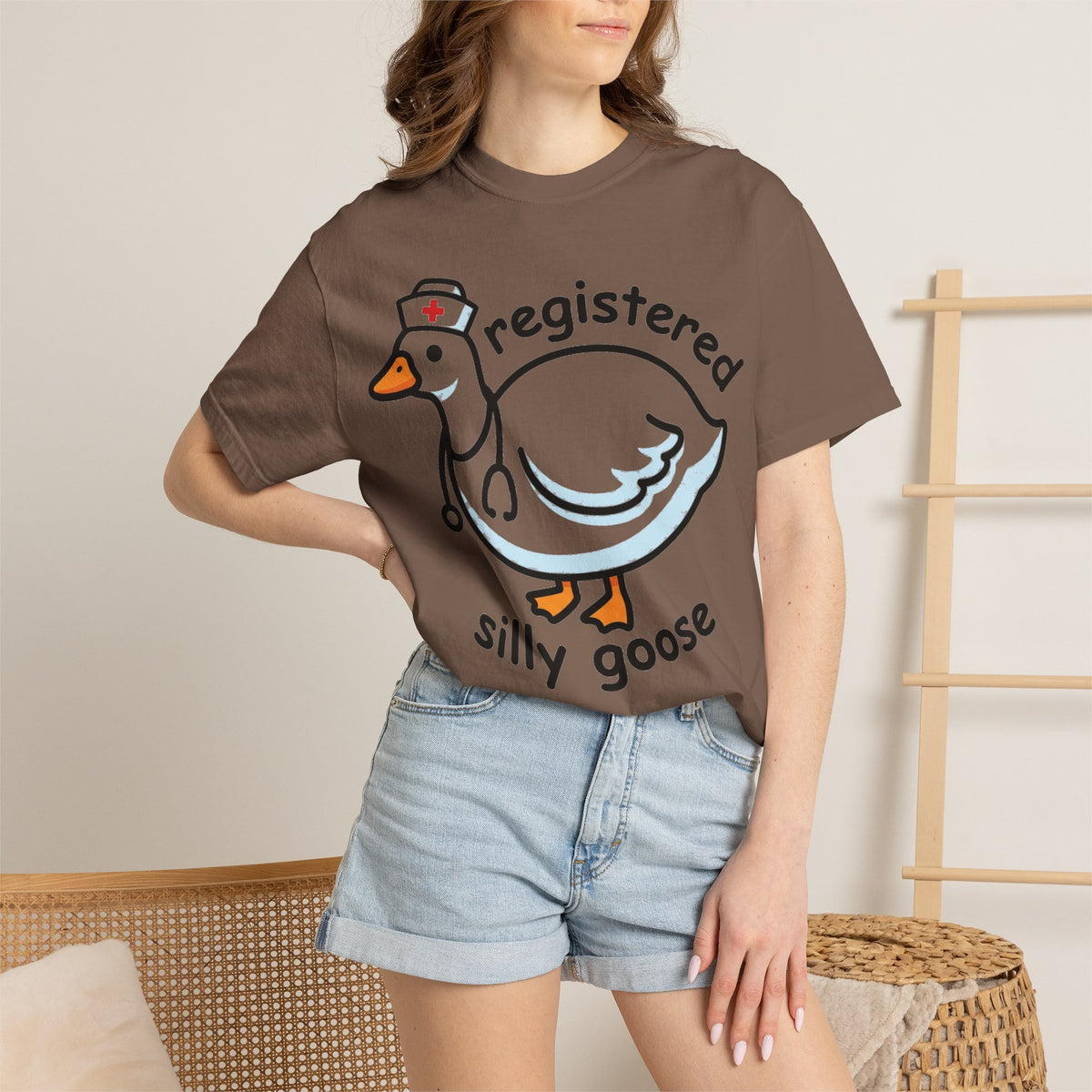 Registered Silly Goose Wide Shirt, Long Neck Nurse Goose Tee, Funny Nurse Shirt, RN Gift