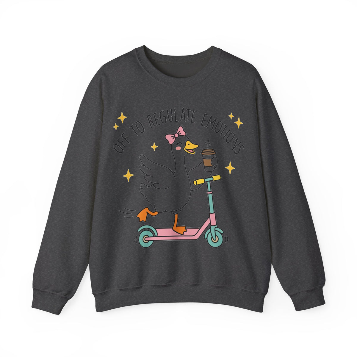 Off To Regulate Emotions Goose Sweatshirt, Funny Therapist Sweatshirt, School Counselor Gift, Teacher Coffee Goose Sweatshirt, Mental Health