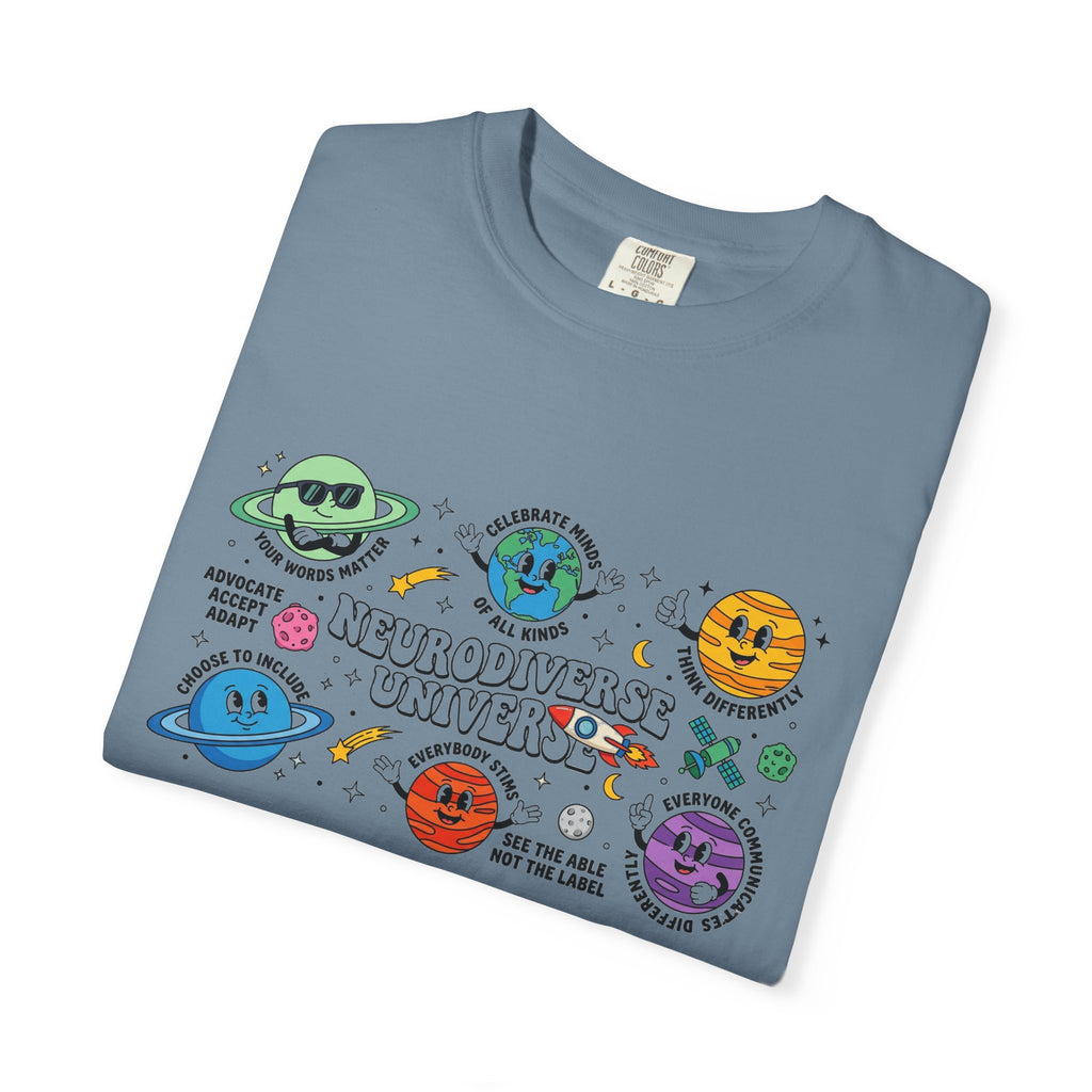 Neurodiverse Universe Wide Shirt, Autism Acceptance Planets Tee, Inclusion Teacher Shirt, SPED Gift