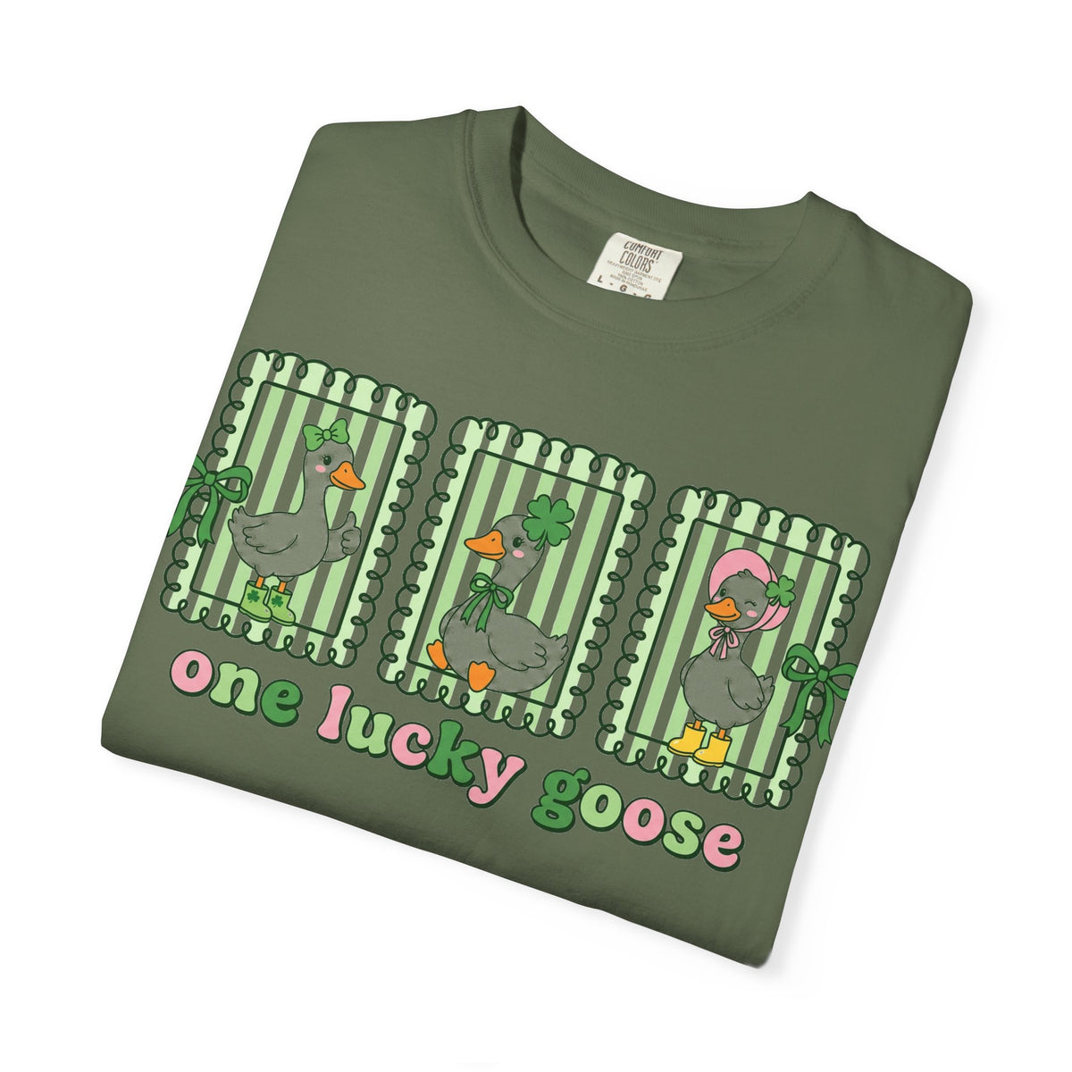 One Lucky Goose Framed Panels Shirt, Irish Goose Trio Tee, St Patricks Day Shirt, Funny Gift