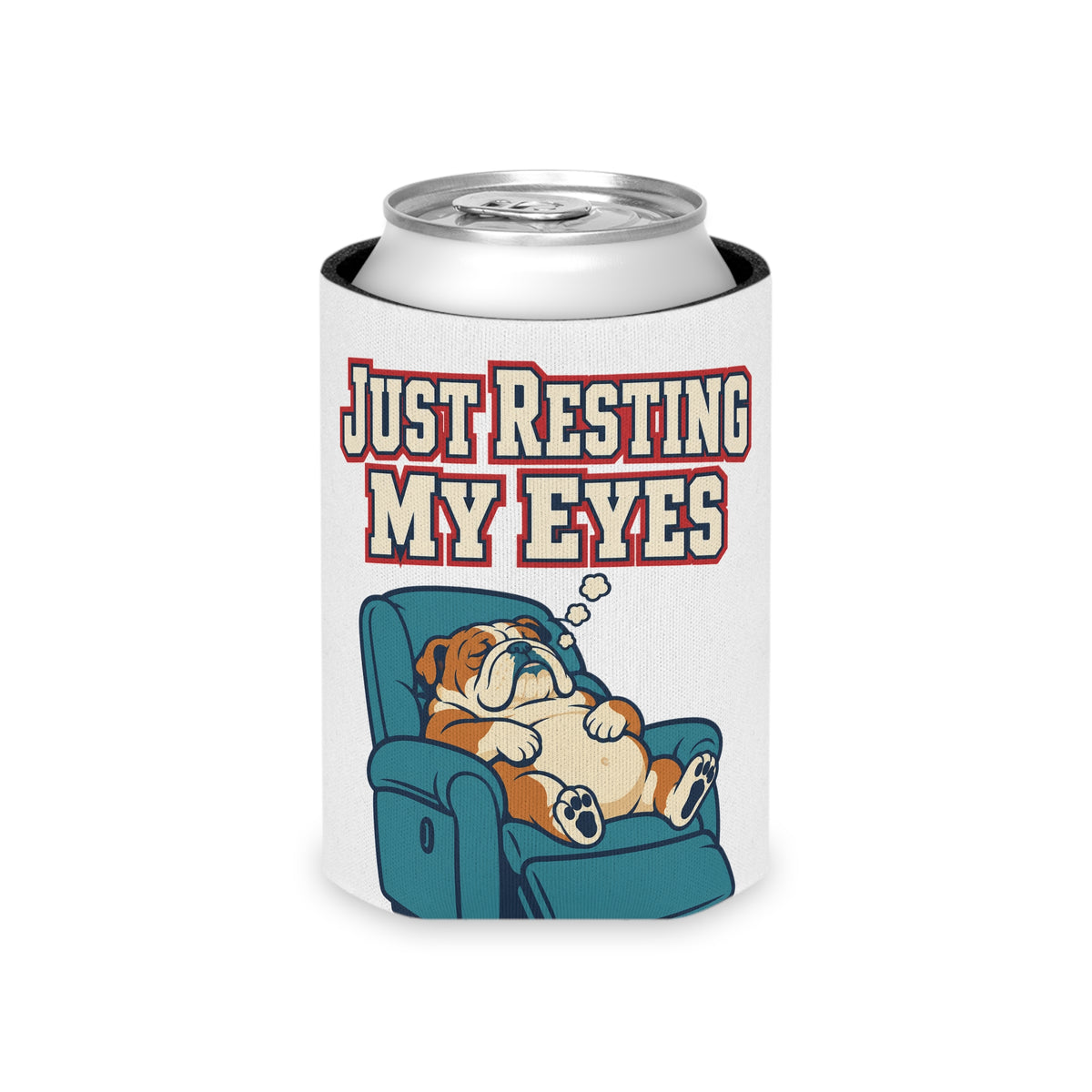 Just Resting My Eyes Can Cooler, Funny Beer Can Sleeve, Dad Gift Stocking Stuffer