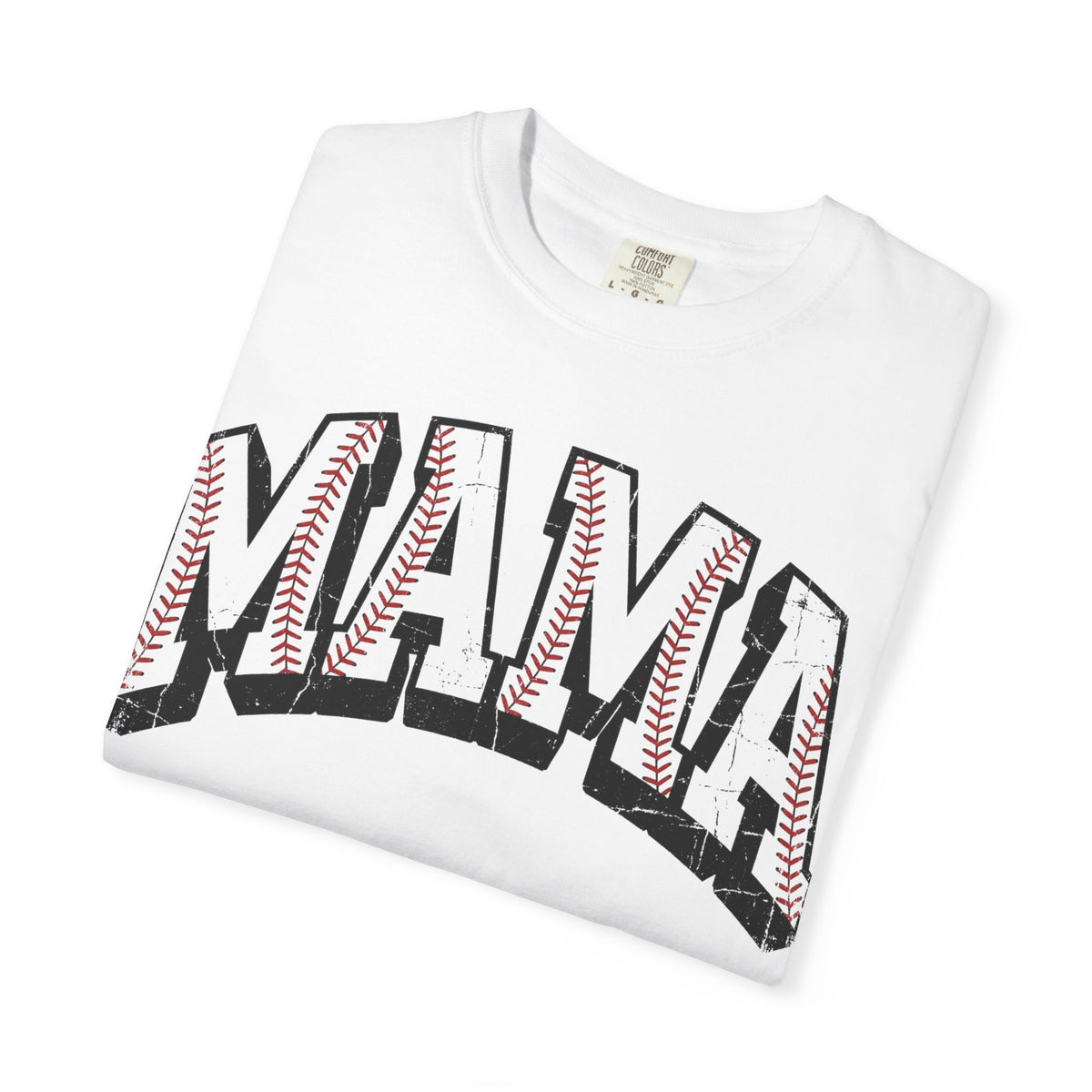 Baseball Mama Shirt, Distressed Baseball Stitch Varsity Tee, Baseball Mom Shirt, Game Day Gift