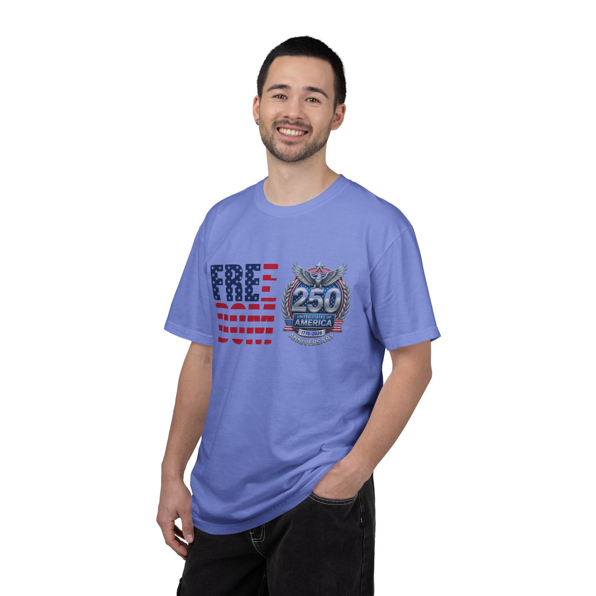 Freedom 250 Stacked Shirt, America Semiquincentennial Crest Tee, Patriotic 1776-2026 Shirt, July 4th Gift