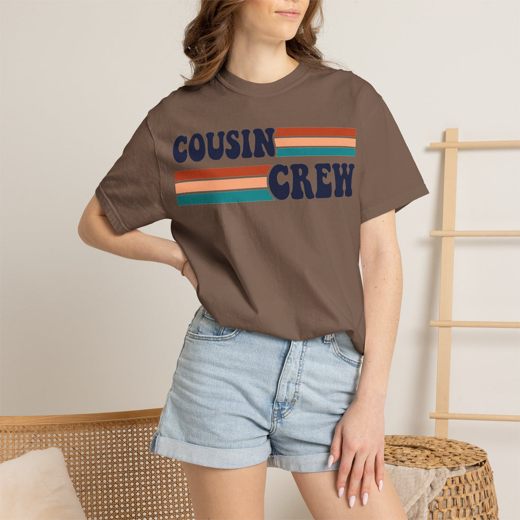 Cousin Crew Retro Stripe Shirt, Vintage Matching Family Tee, Cousin Reunion Shirt, Family Gift