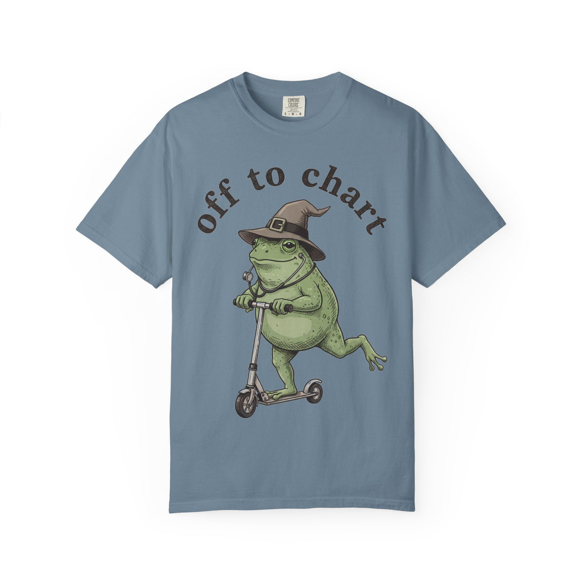 Off To Chart Shirt, Witch Hat Frog Nurse Scooter Tee, Funny Charting RN Shirt, Nurse Gift