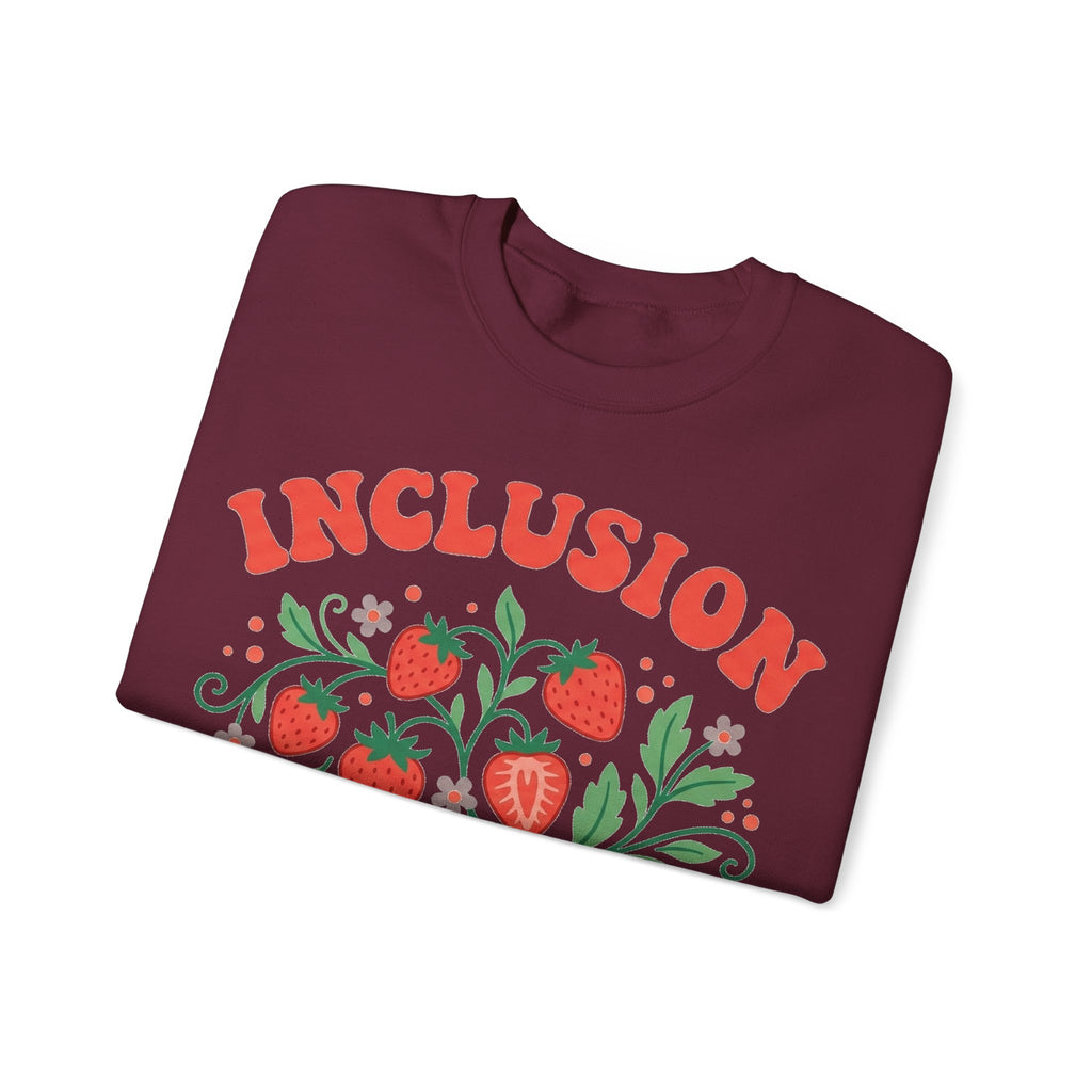 Inclusion Is My Jam Sweatshirt, Retro Strawberry SPED Teacher Sweatshirt, Special Education Gift, Inclusive Classroom Sweatshirt, Para Educa