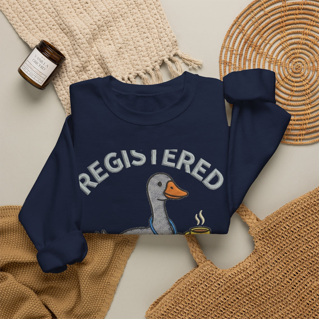 Registered Silly Goose Sweatshirt, Funny Goose Coffee Stethoscope Sweatshirt, Nurse Humor Gift, Silly Goose Nursing Student Sweatshirt, RN S