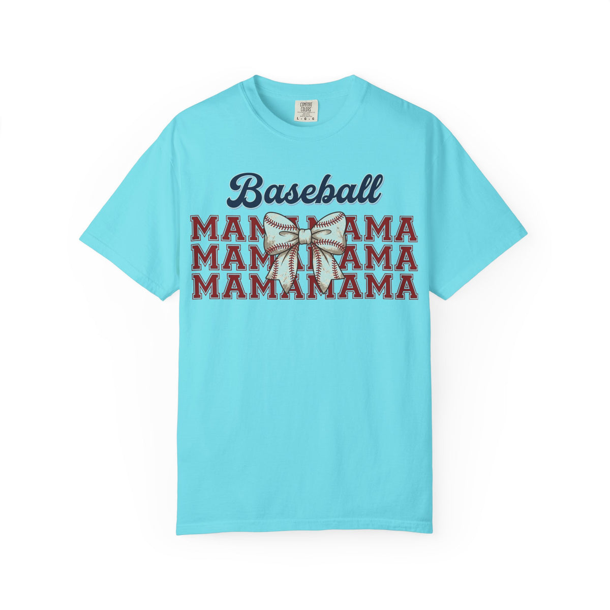 Baseball Mama Shirt, Stacked Varsity Mama Tee, Baseball Bow Mom Shirt, Game Day Baseball Mom Gift