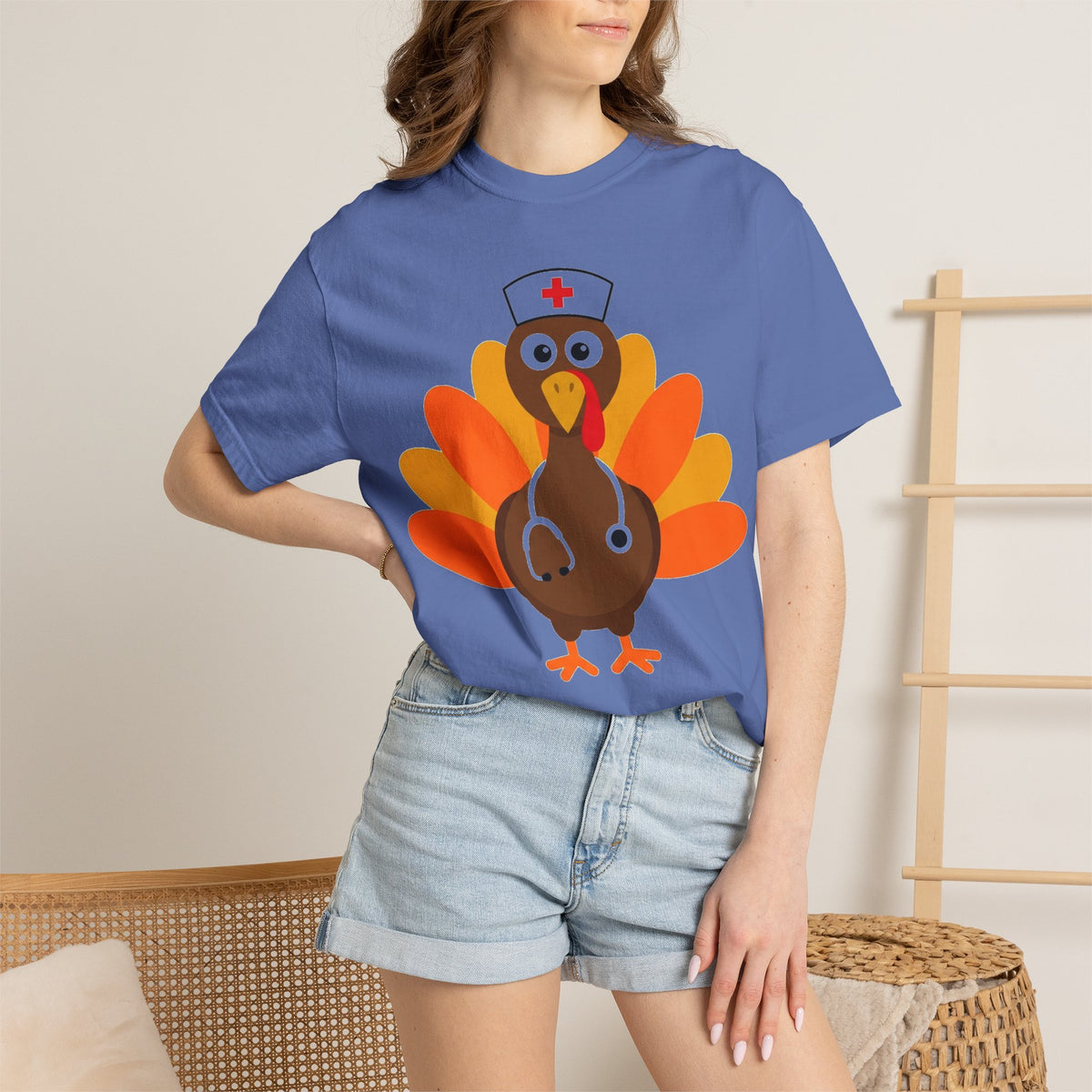 Nurse Turkey Shirt, Funny Thanksgiving Nurse Tee, Stethoscope Turkey Shirt, RN Holiday Gift