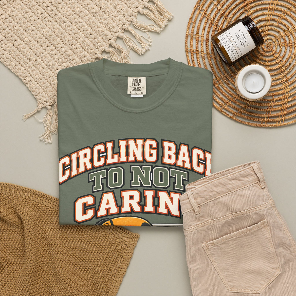 Sarcastic Shirt Circling Back To Not Caring, Funny Sarcastic Tee, Comfort Colors Graphic Shirt