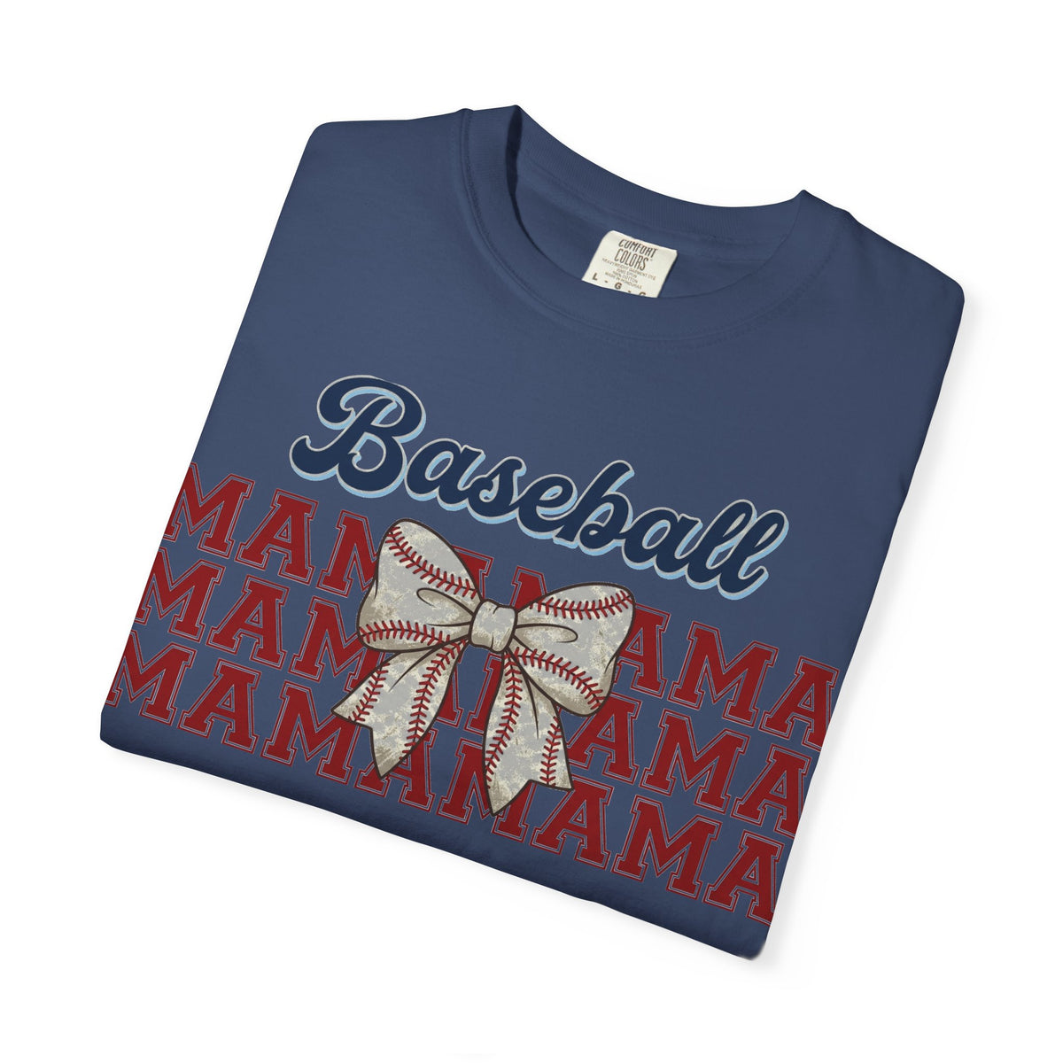 Baseball Mama Shirt, Stacked Varsity Mama Tee, Baseball Bow Mom Shirt, Game Day Baseball Mom Gift