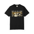 Not All In A Row Shirt, Woodcut Duck And Daisies Tee, Vintage Block Print Shirt, Funny Duck Gift