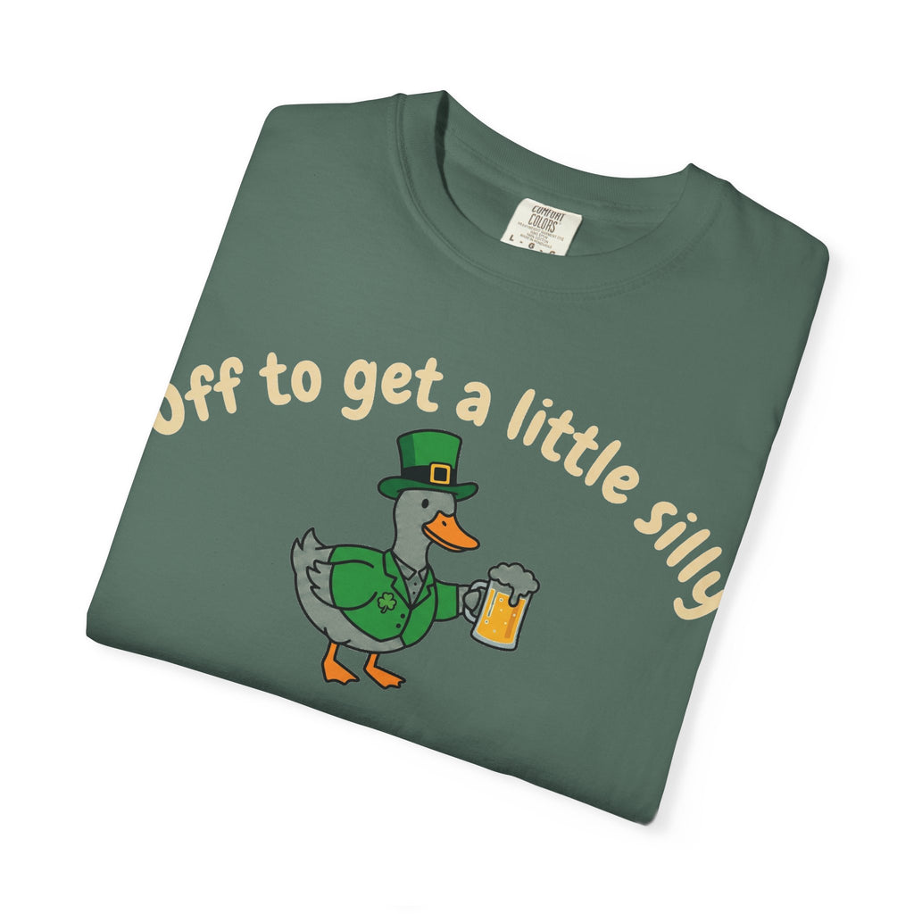 Off To Get A Little Silly Shirt, St Patricks Day Duck Beer Tee, Funny Irish Duck Shirt, Paddys Day Gift