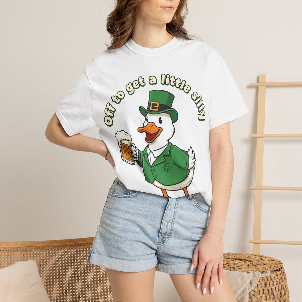 Off To Get A Little Silly Duck Shirt, Leprechaun Suit Beer Duck Tee, Funny St Patricks Day Shirt, Irish Gift