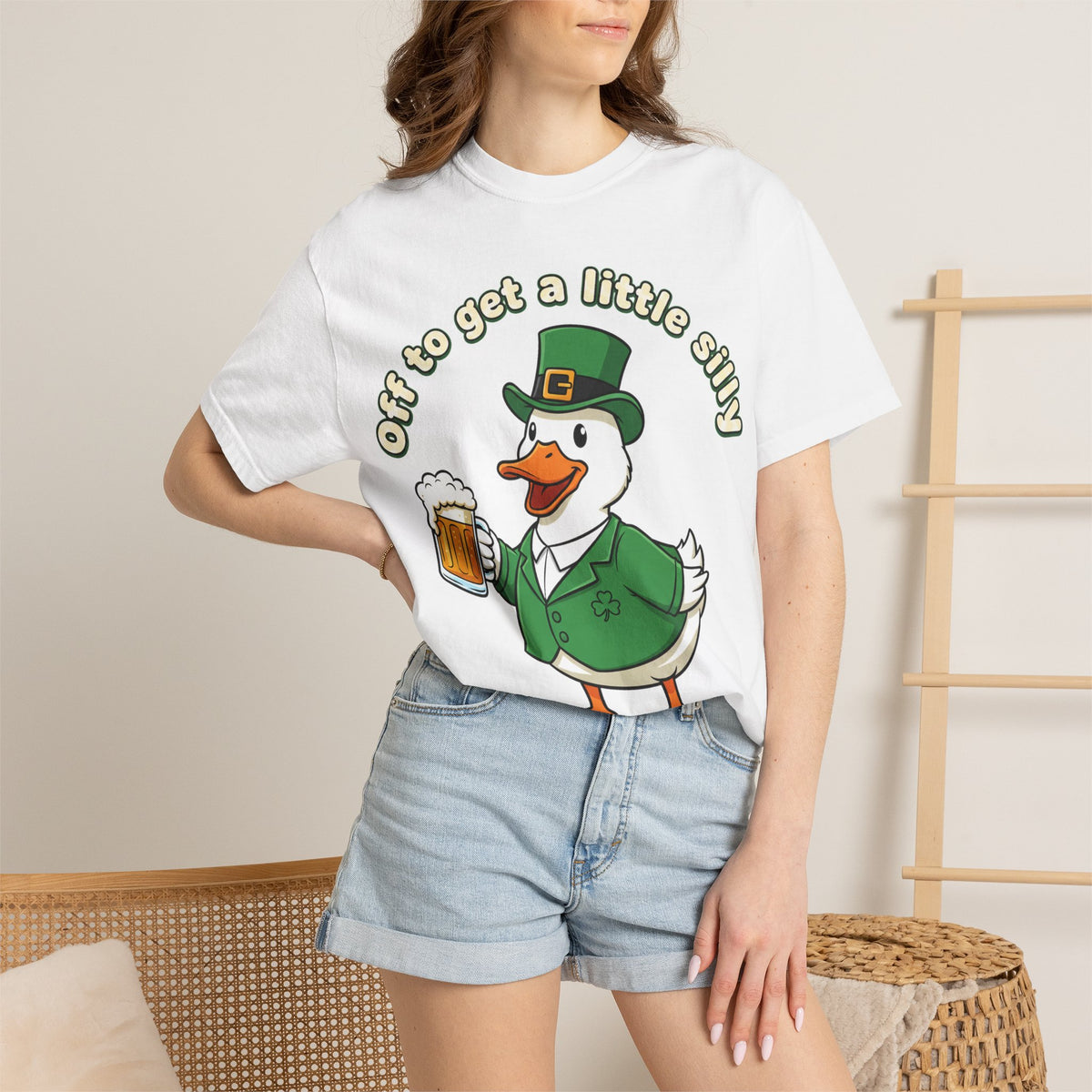 Off To Get A Little Silly Duck Shirt, Leprechaun Suit Beer Duck Tee, Funny St Patricks Day Shirt, Irish Gift