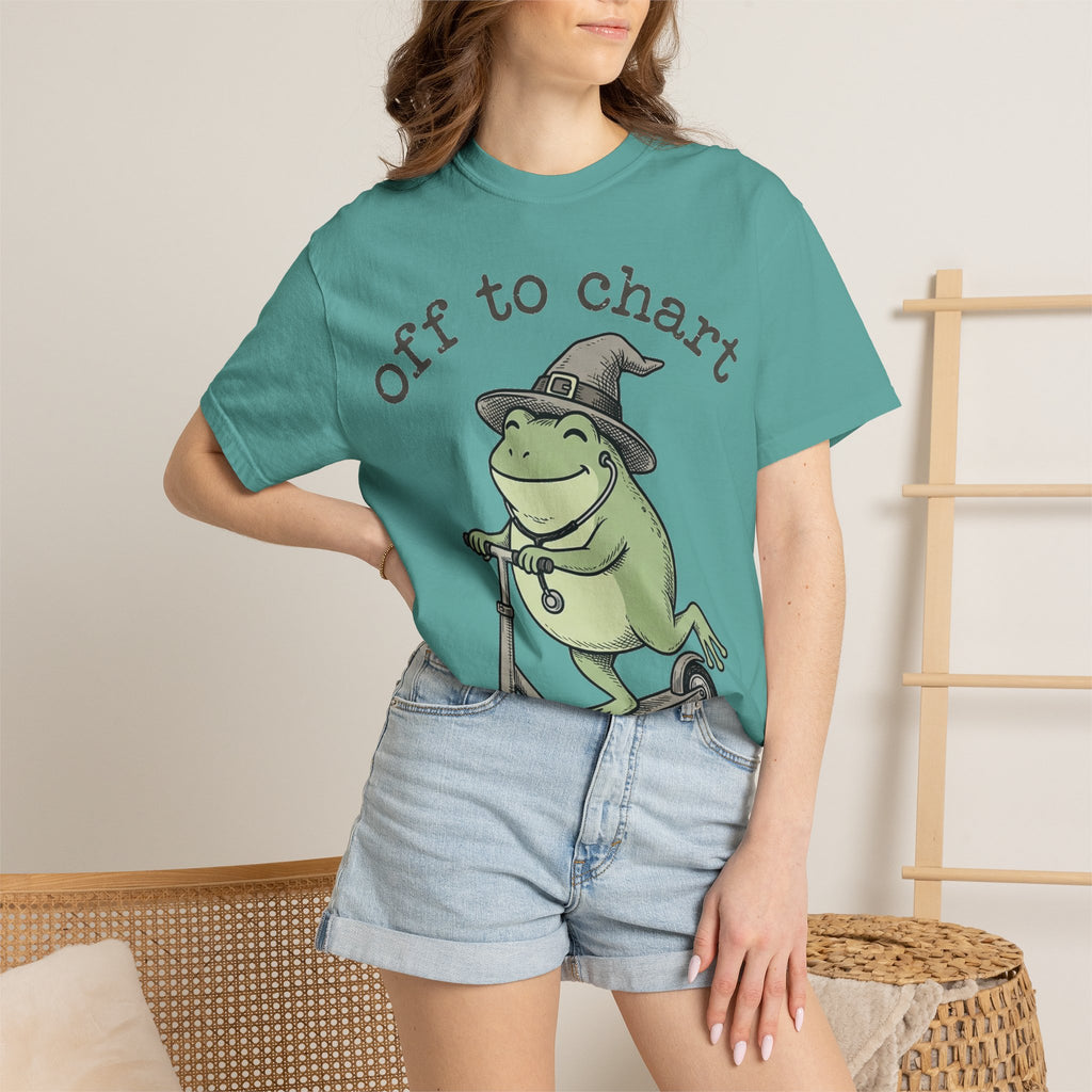 Off To Chart Shirt, Funny Witch Frog Nurse Tee, Charting Nurse Scooter Shirt, RN Gift