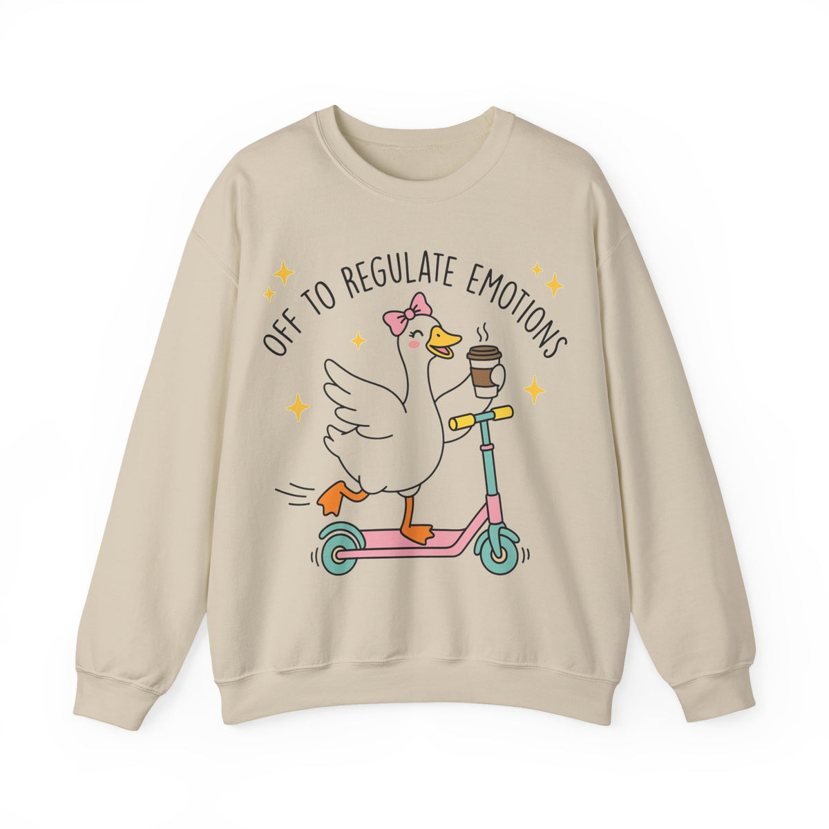 Off To Regulate Emotions Goose Sweatshirt, Funny Therapist Sweatshirt, School Counselor Gift, Teacher Coffee Goose Sweatshirt, Mental Health