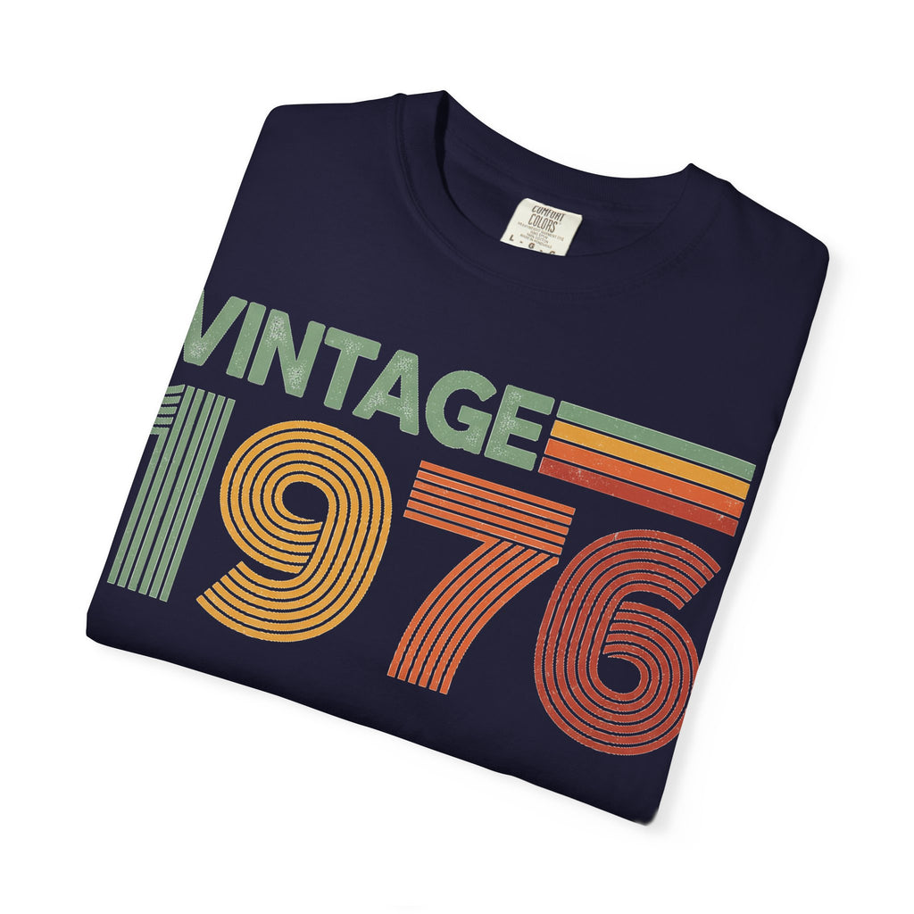 Vintage 1976 Classic Shirt, Seventies Stripe Birthday Tee, Born In 1976 Shirt, 50th Birthday Gift