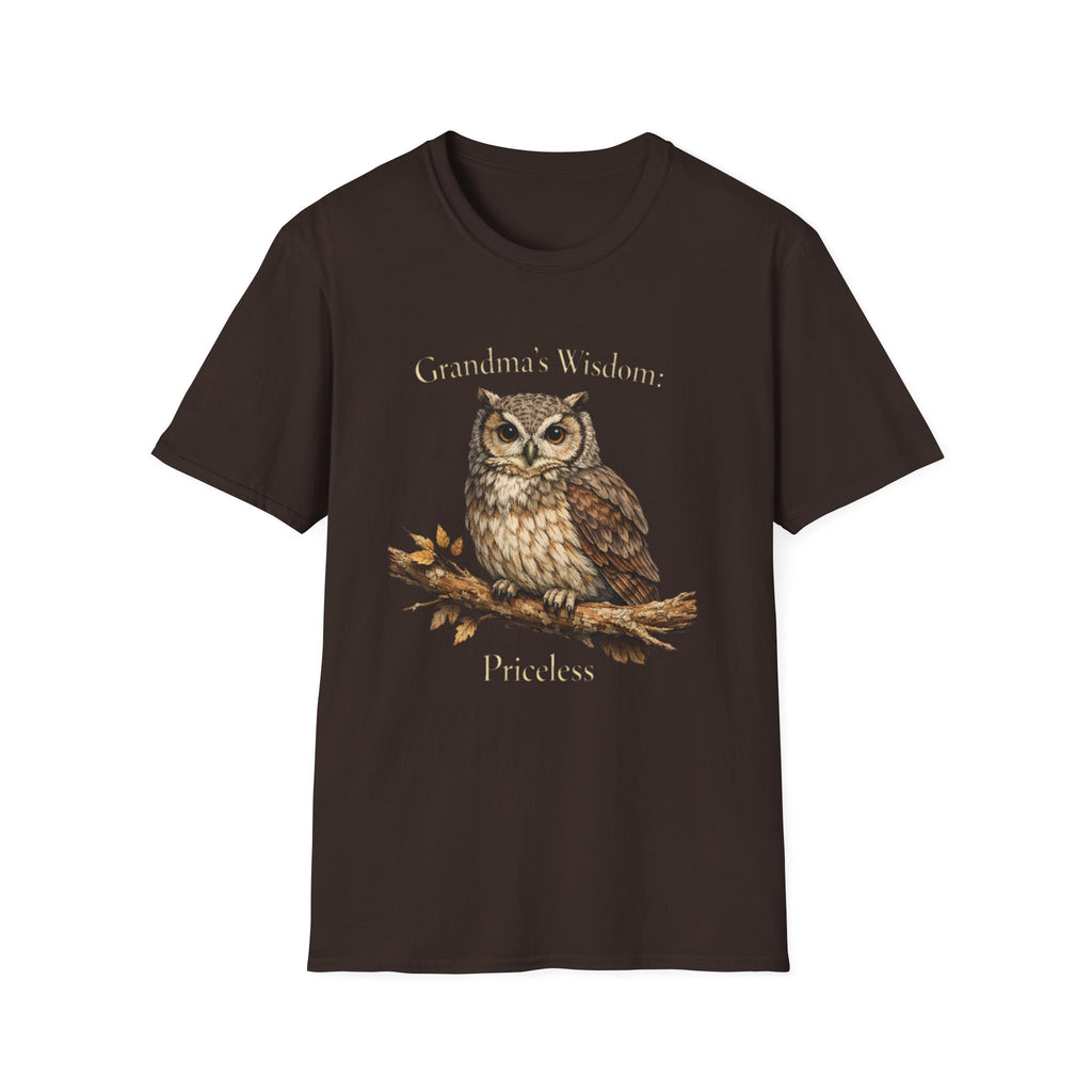 Grandma's Wisdom Priceless Shirt, Wise Owl Grandmother Tee, Nana Gift
