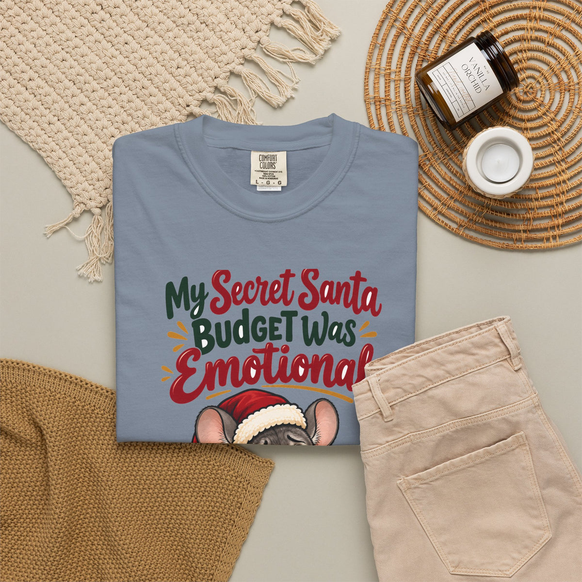 Funny Secret Santa Gift My Secret Santa Budget Was Emotional Shirt, Office Party Shirt, Coworker Christmas Gift Idea