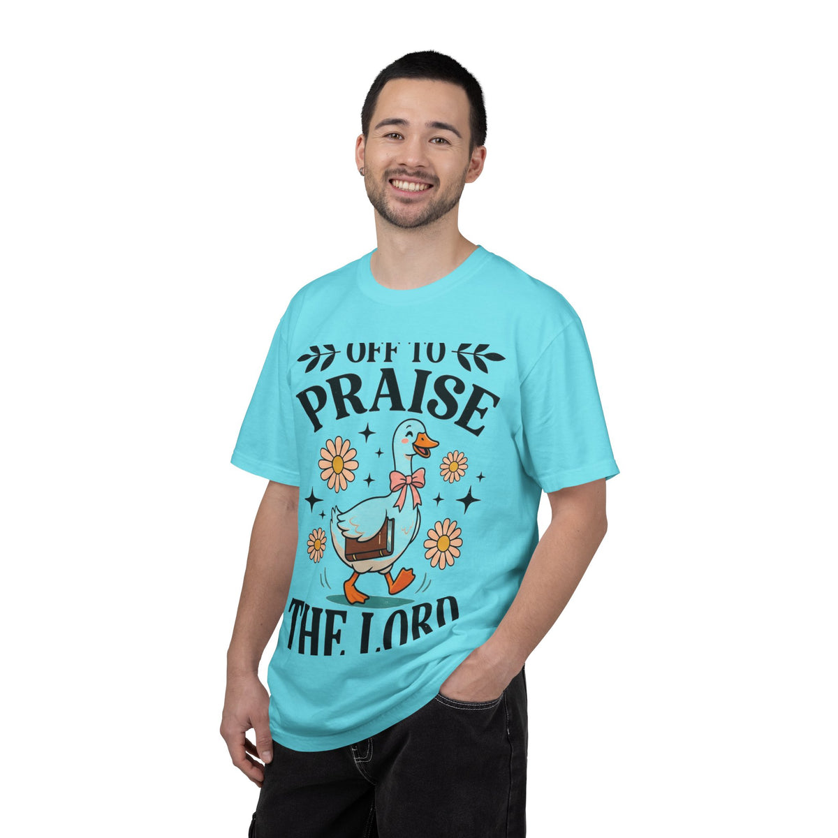 Off To Praise The Lord Shirt, Funny Christian Goose Tee, Daisy Church Shirt, Faith Gift