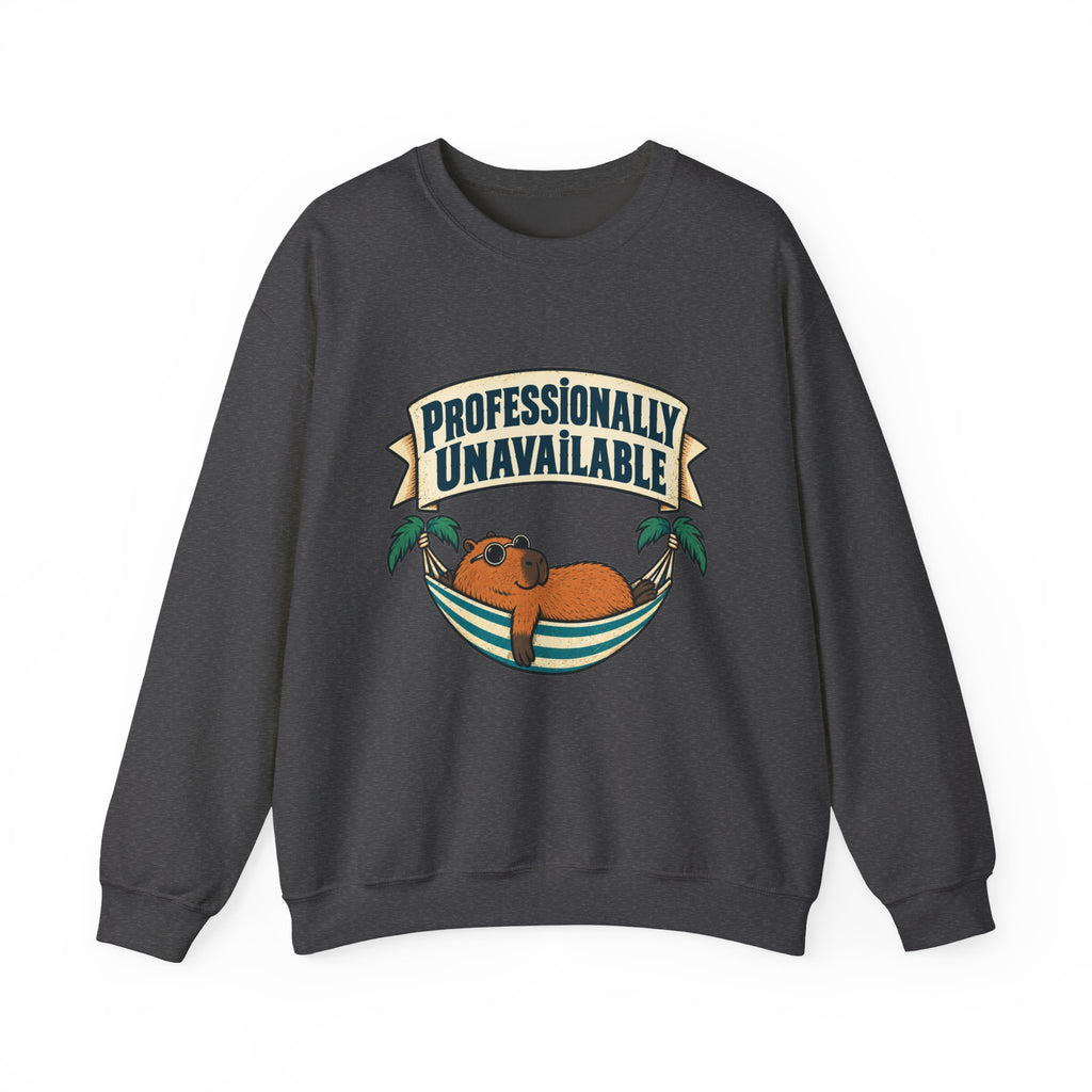 Funny Retirement Sweatshirt Professionally Unavailable | Retired Cat Hammock Sweatshirt | Retirement Gift For Him Her
