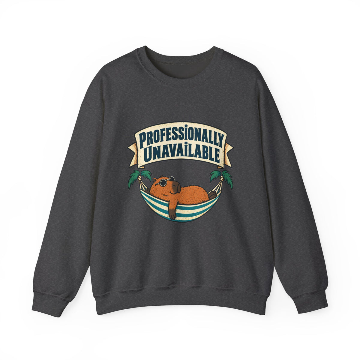 Funny Retirement Sweatshirt Professionally Unavailable | Retired Cat Hammock Sweatshirt | Retirement Gift For Him Her