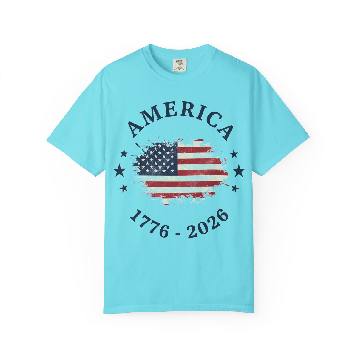 America 1776 2026 Arched Shirt, Vintage Flag Splash Tee, Patriotic Americana Shirt, Independence Day Gift