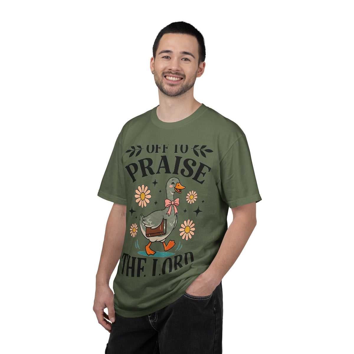 Off To Praise The Lord Shirt, Funny Christian Goose Tee, Daisy Church Shirt, Faith Gift