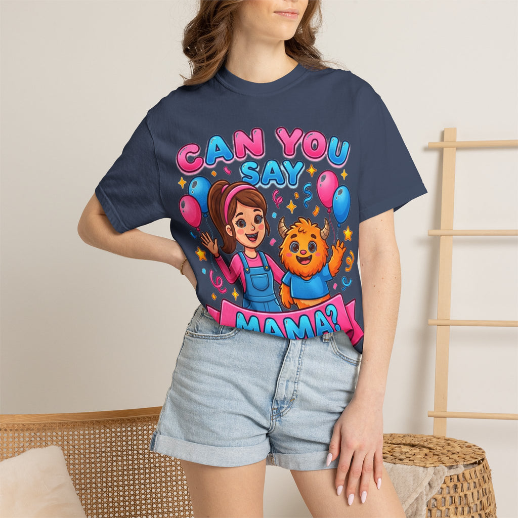Can You Say Mama Shirt, Funny First Word Tee, Cute Monster Birthday Shirt, New Mom Gift