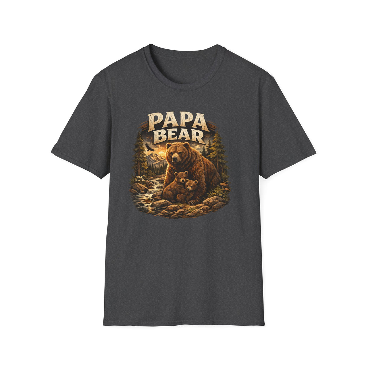 Papa Bear T-Shirt – Rustic Father’s Day Graphic Tee