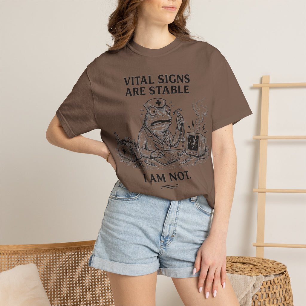 Vital Signs Are Stable I Am Not Shirt, Funny Nurse Frog Tee, Burnt Out RN Shirt, Night Shift Gift