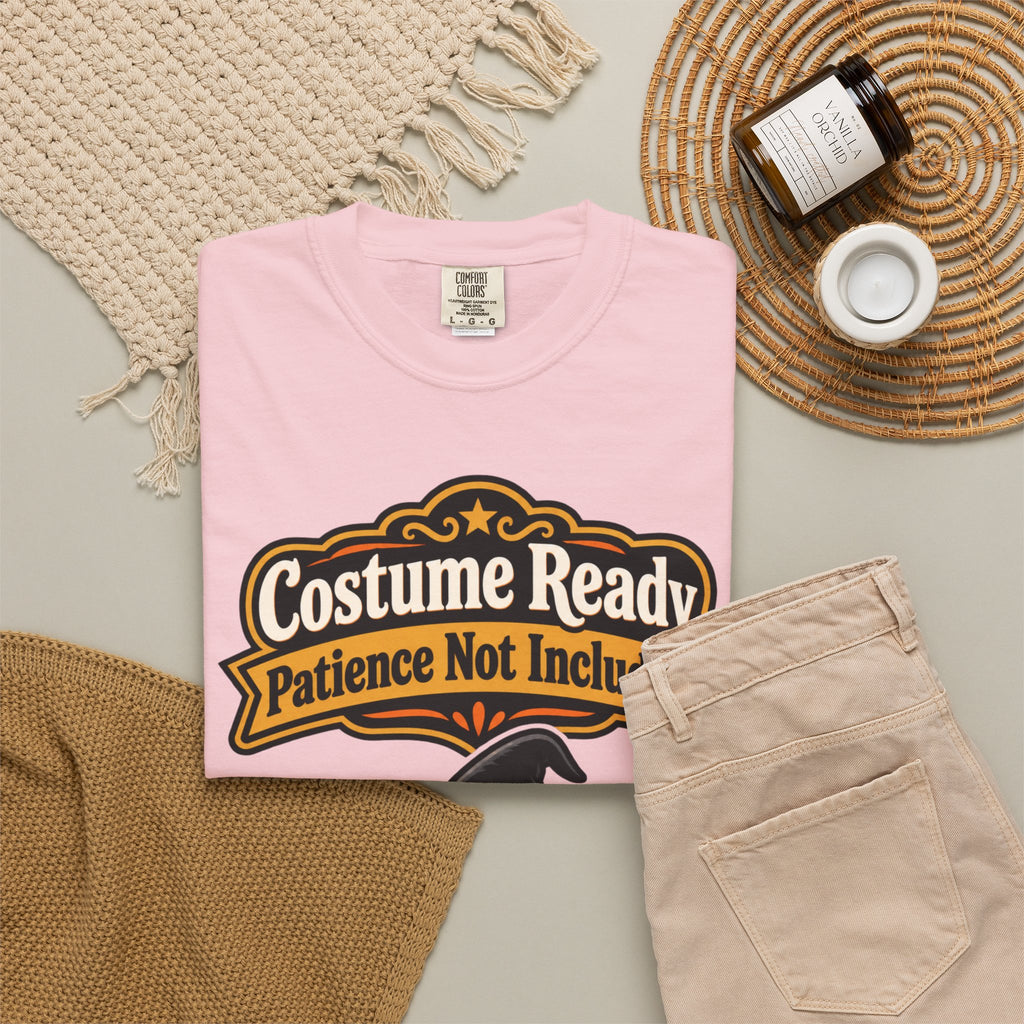 Costume Ready, Patience Not Included Halloween Shirt, Funny Black Cat Tee