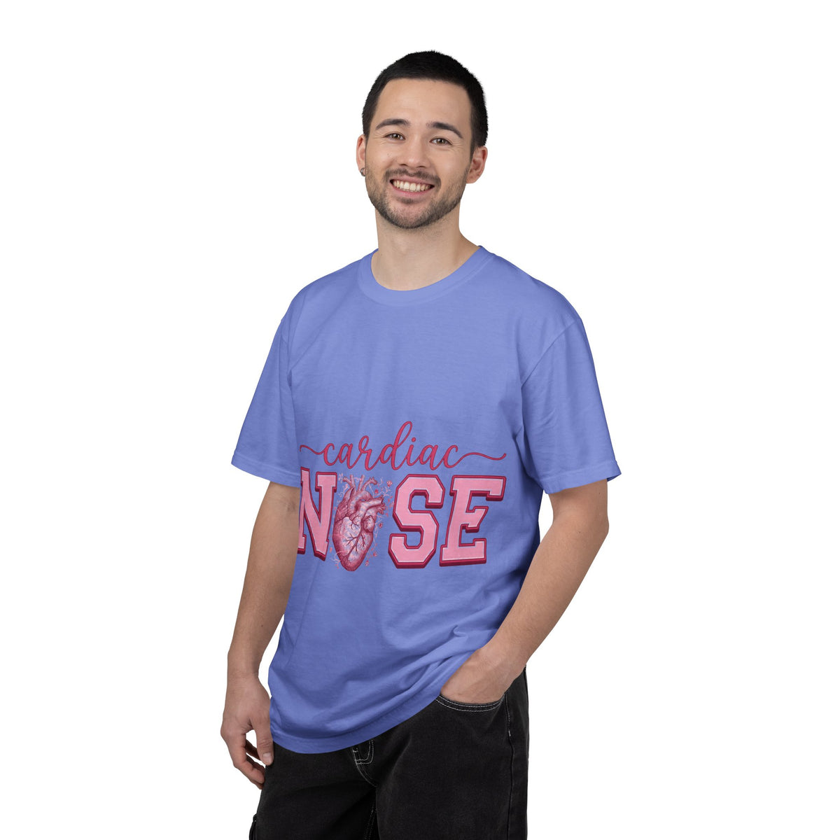 Cardiac Nurse Anatomical Heart Shirt, Pink Varsity Cardiology Tee, Cardiac RN Shirt, Nurse Gift