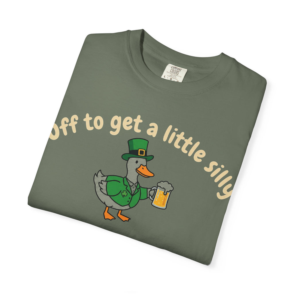 Off To Get A Little Silly Shirt, St Patricks Day Duck Beer Tee, Funny Irish Duck Shirt, Paddys Day Gift