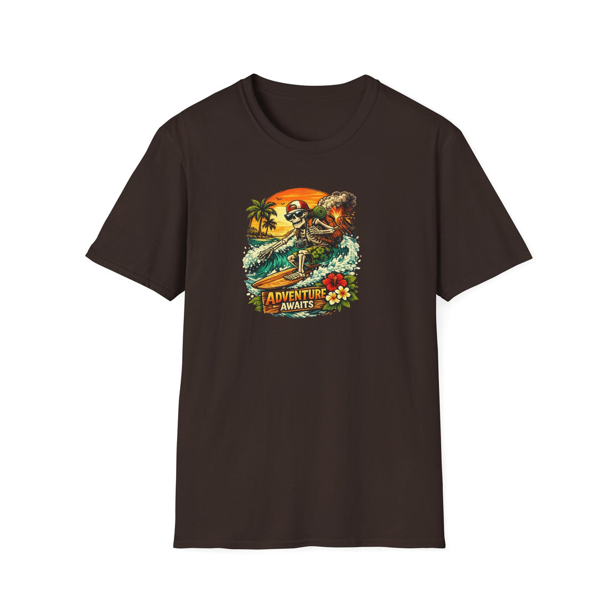 Adventure Awaits Shirt, Retro Dinosaur Outdoor Tee, Explorer Gift