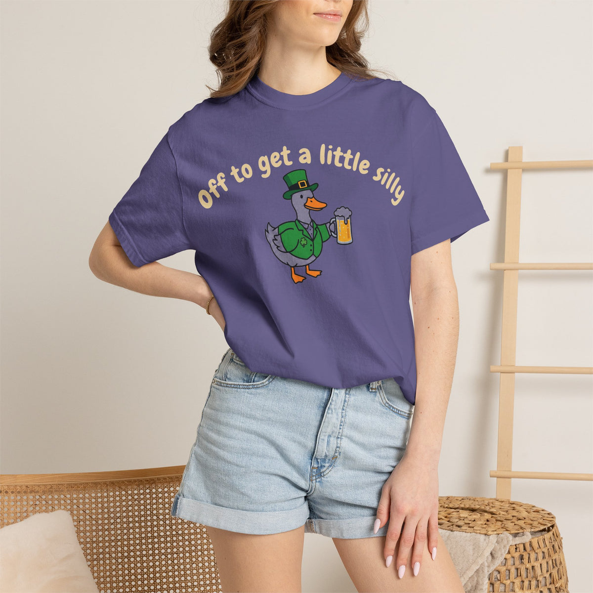 Off To Get A Little Silly Shirt, St Patricks Day Duck Beer Tee, Funny Irish Duck Shirt, Paddys Day Gift