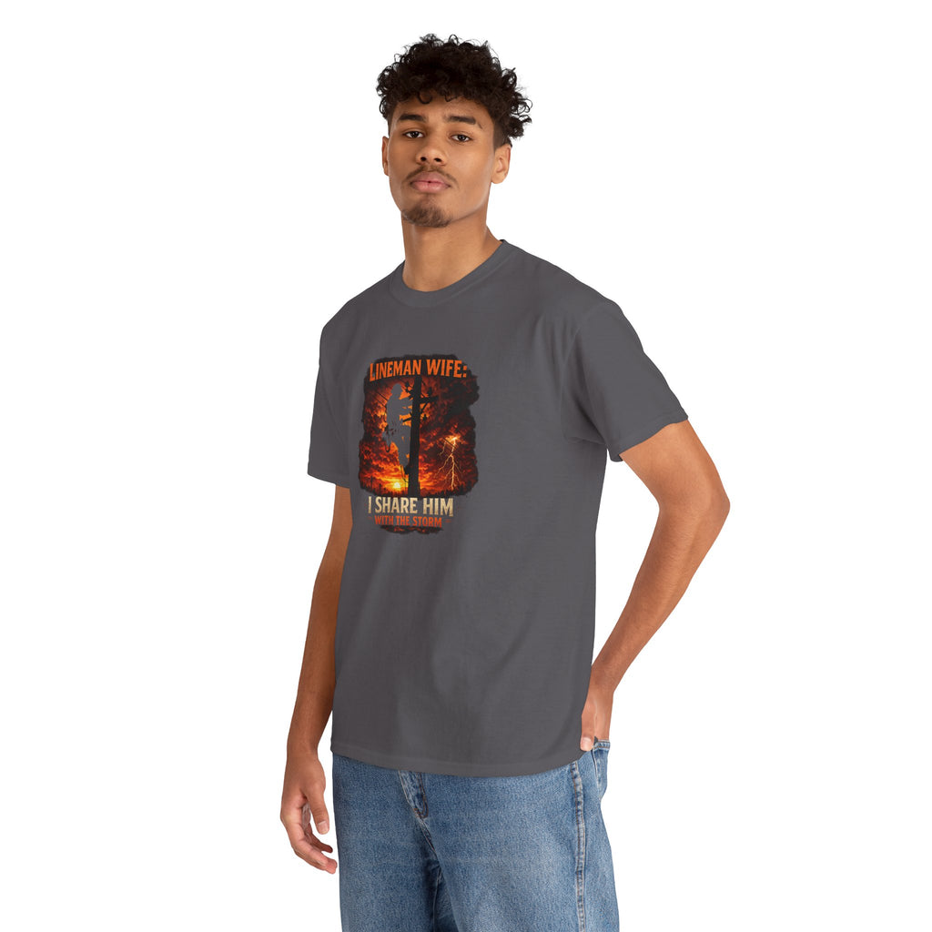 Lineman Wife T‑Shirt - "I Share Him" Electrical Crew Pride Tee