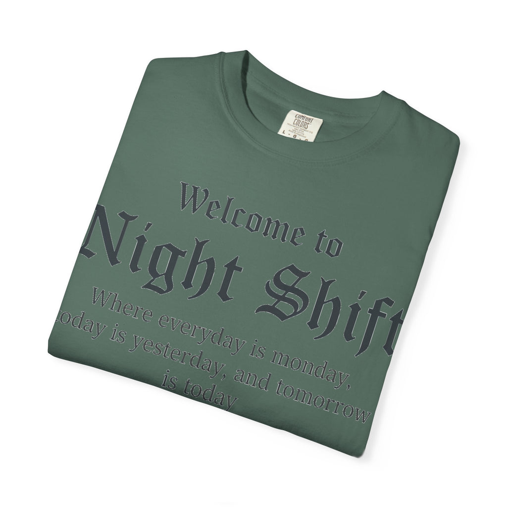 Welcome To Night Shift Light Shirt, Elegant Blackletter Nurse Tee, Night Shift Gift Shirt, RN Humor